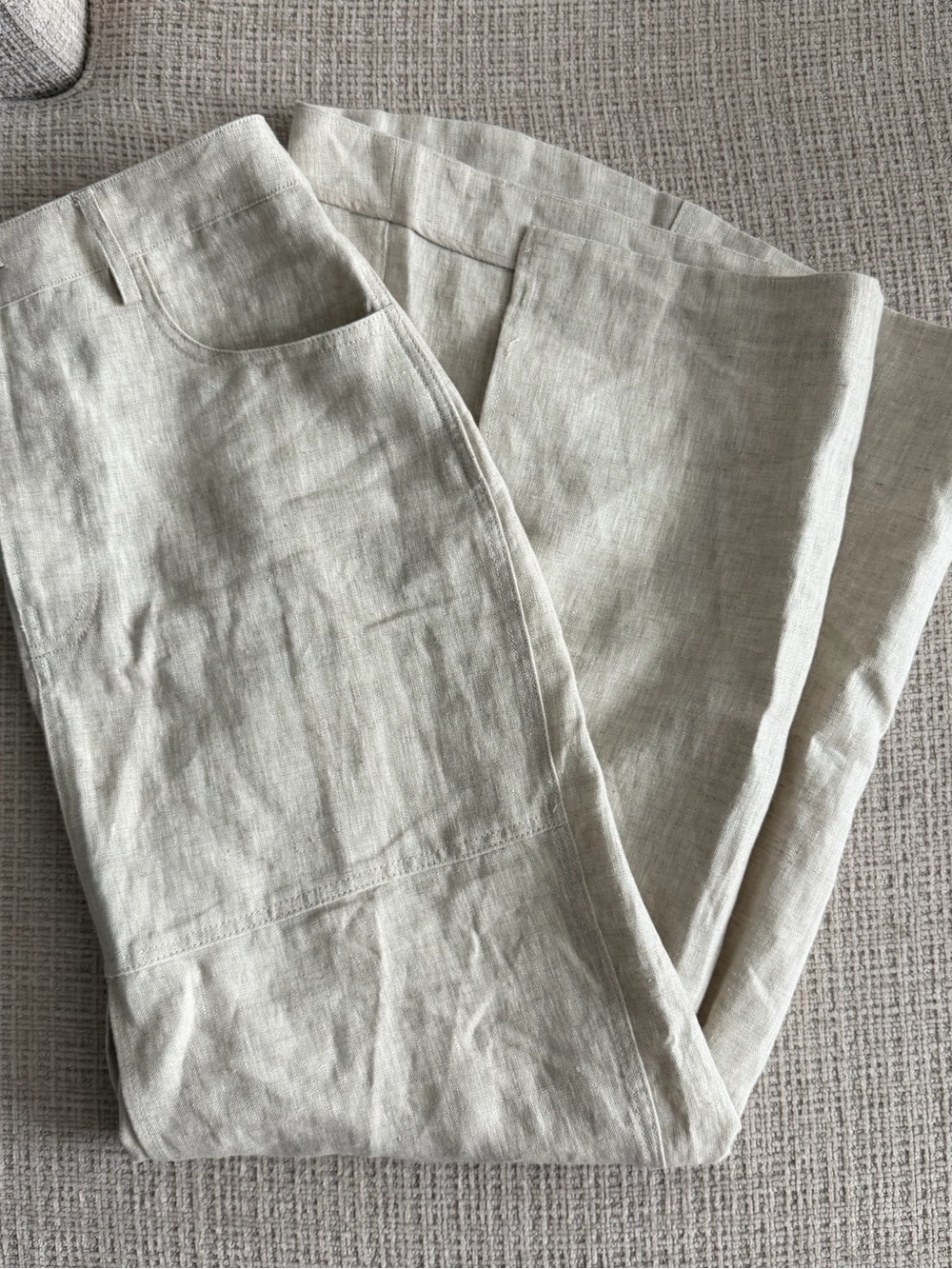 Reformation 100% Linen Maxi Skirt in Light Beige